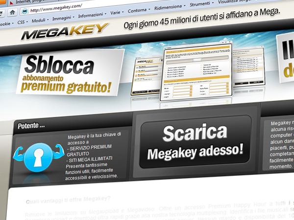 Megaupload, megavideo e servizi illimitati con MegaKey