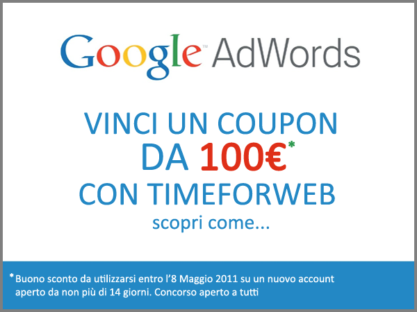 Concorso Vinci coupon Adwords da 100€