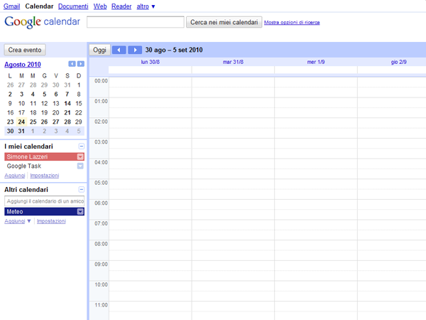 Google calendar, la tua agenda online