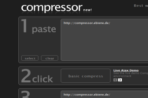 Comprimere dimensioni javascript e css